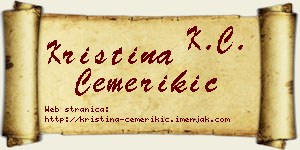 Kristina Čemerikić vizit kartica